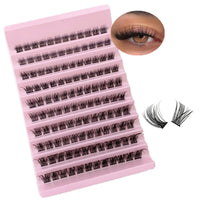SIISTAS Lash Clusters, 120Pcs DIY Individual Eyelash Extenisons Natural Look D Curl Cluster eyelashes 8-16MM Reusable Individuals DIY at Home (#06)