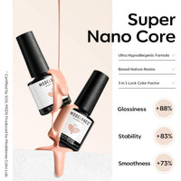 modelones Modelones Gel Nail Polish Set, 6 Colors Pink Nude Gel Polish Milky White Gel Nail Polish Set Soak Off Glitter Nail Gel Nail Art DIY Manicure Salon and Home for Women