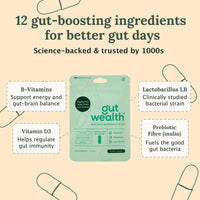 Gut Wealth Daily Postbiotic Capsules for Gut Health Support, 4 Week Pack