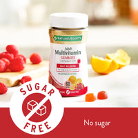 Nature's Bounty Adult Multivitamin Gummies - Pack of 60 Gummies, Two-a-day - With Vitamin B6, B12, D3, C and Biotin - For everyday wellbeing - Immune Support and Bone Health - Suitable for Vegans