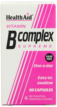 HealthAid Vitamin B Complex - 90 Capsules (Pack of 1)