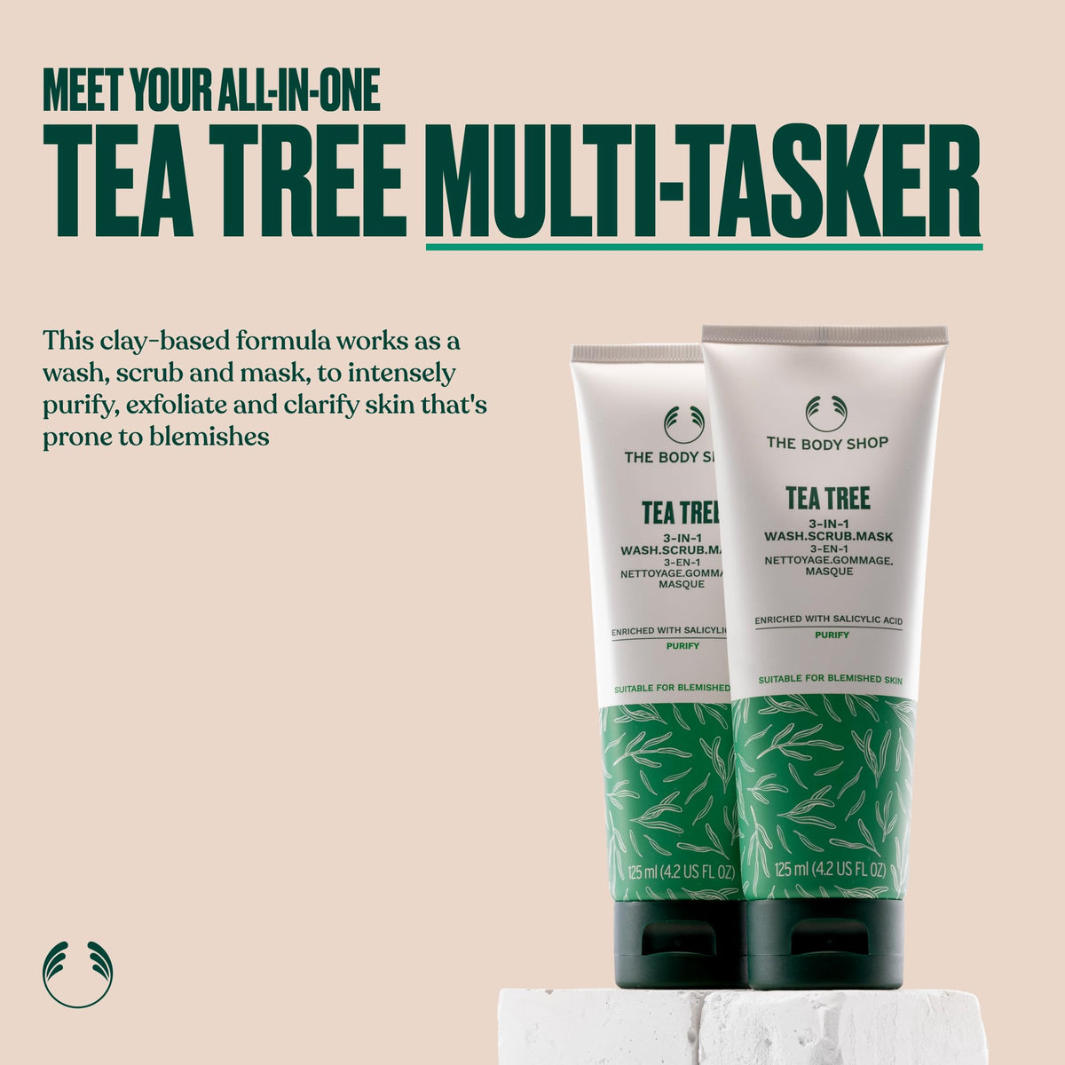 The Body Shop Tea Tree Facial Wash 60 ml Travel Size