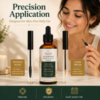 Prolixir Organic Castor Oil for lashes & Brows, Cold Pressed Lash & Brow Growth, Repair & Conditioning Oil with Vitamin E, Precision Applicators, For Fuller Looking Lashes, Brows, Hair & Nails, 60ml