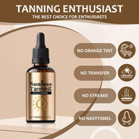 GMHLLES Sunless Tanning Drops, Self Tanning Drops, 60ml for Face And Body | Moisturizing and Nourishing to Make Skin Smooth and Elastic