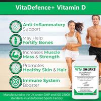 VitaDefence+ Vitamin D Complex - Immune Defence Boosting Formula | Biotin to Support Healthy Blood, Calcium, Bones, Muscle, Teeth & Organs | Saccharomyces boulardii Yeast