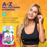 Club Vits A-Z Multivitamin and Minerals 180 Tablets, Vitamins for Men's and Women's, 23 High Strength Vitamins and Minerals Including Iron, Zinc Vitamin C and More (180)