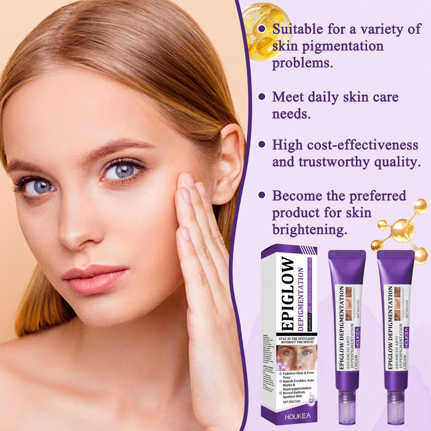 Katslyn 2 PCS Advanced Anti-Hyperpigmentation Cream, Pigmentation Removal Cream Face for Hyperpigmentation, Tightens Skin Suitable for All Skin Types