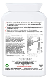 Glowing Goddess 60 Ultimate Marine Collagen Complex Capsules for Bones, Cartilage, Hair, Skin Pigmentation, Ageing, Beauty & UV Protection