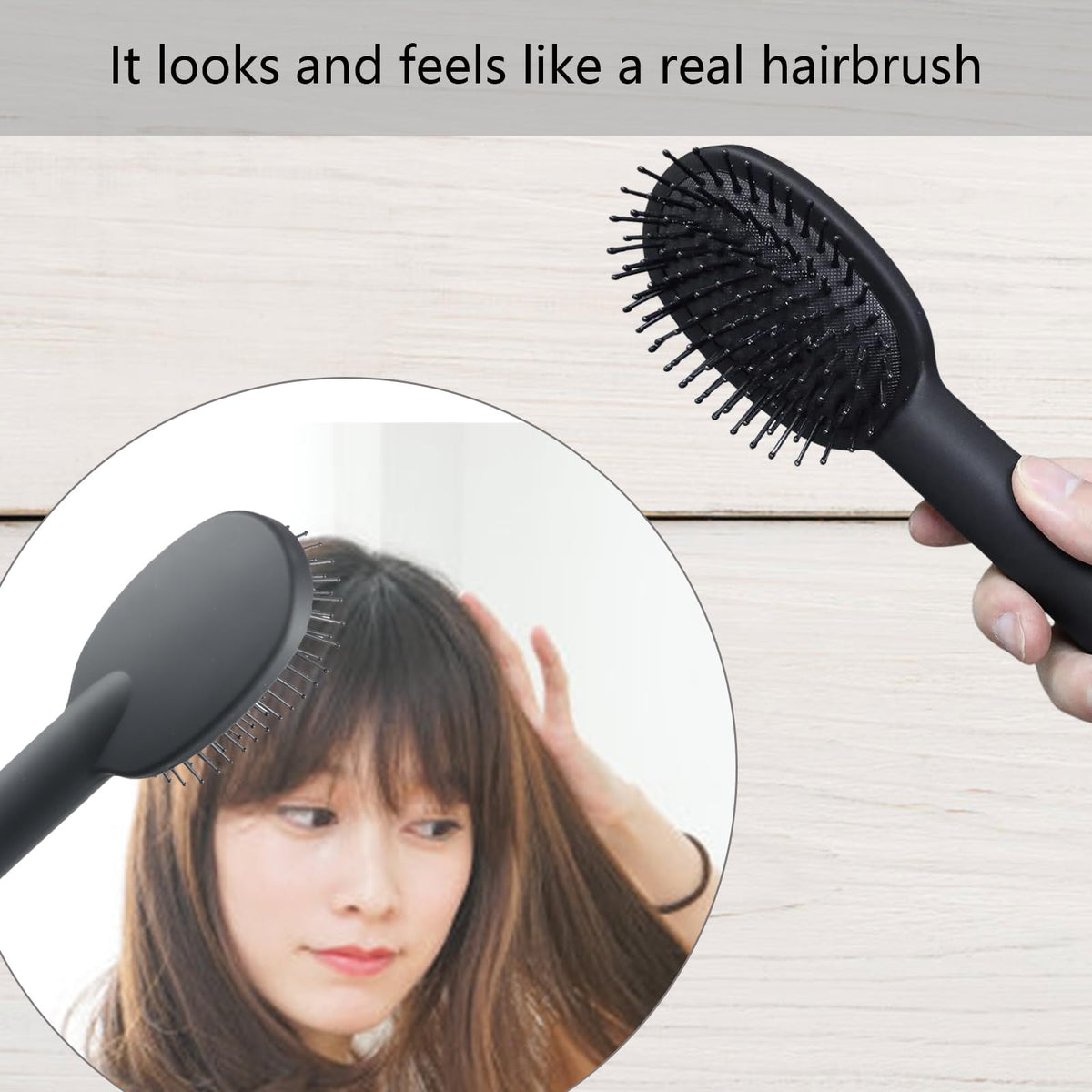 Joyan Stash Can Hairbrush Flask, Black Secret Compartment Hairbrush, Beach Safe for Valuables, Multi-Purpose Hidden Storage