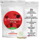 L Theanine High Strength 400mg | 120 Vegan Capsules | Supports Relaxation, Focus & Stress Relief | Fast Absorption | UK Made - Just Vitamins