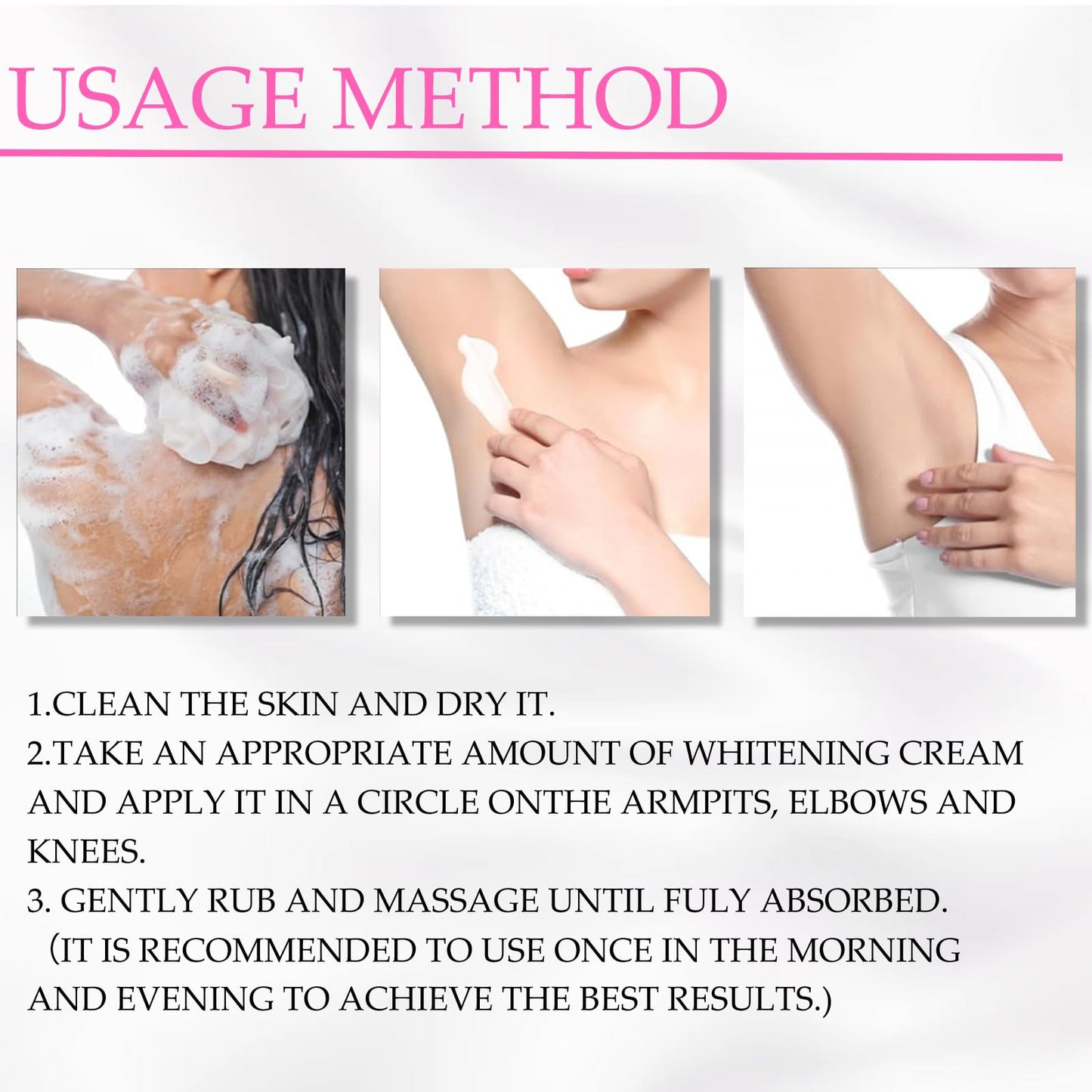 Ninnyi Armpit Cream, Dark Inner Lightening Skin Products for Underarm Thigh Knees Elbows Leg Bum (Colored)