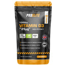 Vitamin D 1000iu (25mcg) 180 Vegan Tablets | 6 Months Supply for Maintenance of Healthy Immune System, Muscles, Bones & Teeth Vitamin D3 Cholecalciferol Made in The UK by PROELITE