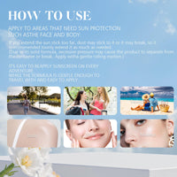 Sunblock Stick 20g Sun Block Sticks for Face Mineral Transparent Sun Stick Spf 50 Face Waterproof, Non-Whitening, Non-Greasy, Suitable for Travel, Vacation, Beach