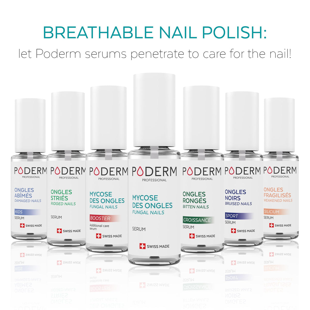 PODERM - FUNGAL NAIL INFECTIONS - Taupe nail varnish TEA TREE - Prevention & Treatment of Nails Yellowed/Damaged by FUNGAL INFECTIONS - TREATS & COLOURS - foot/hand treatment - Swiss Made