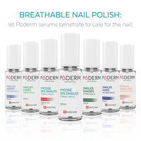 PODERM - FUNGAL NAIL INFECTIONS - Taupe nail varnish TEA TREE - Prevention & Treatment of Nails Yellowed/Damaged by FUNGAL INFECTIONS - TREATS & COLOURS - foot/hand treatment - Swiss Made