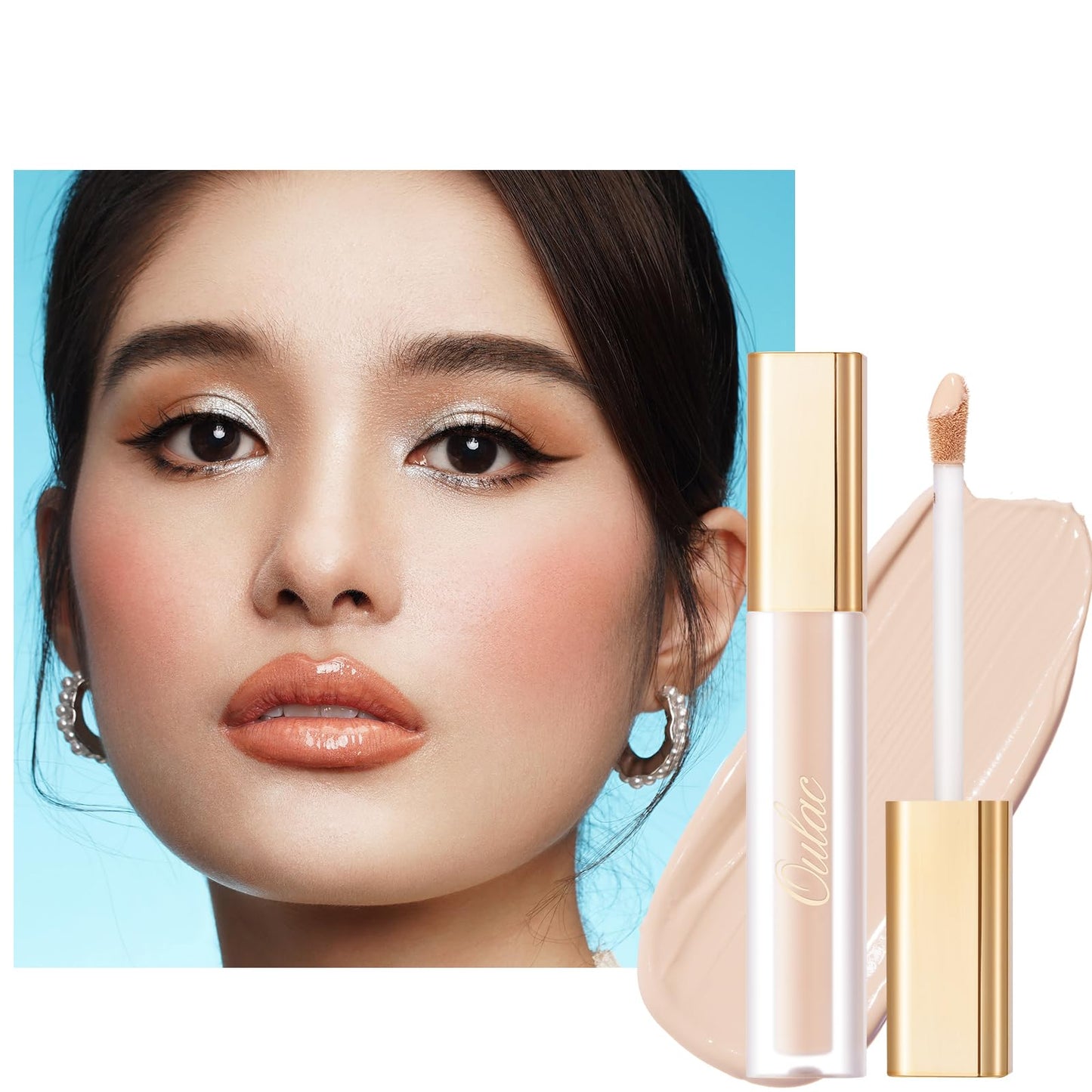 Oulac Concealer Full Coverage, Concealer for Dark Circles, Hydrating Concealer Infused with Hyaluronic Acid, Vegan Concealer 3.8ml, Shade: N1 Vanilla