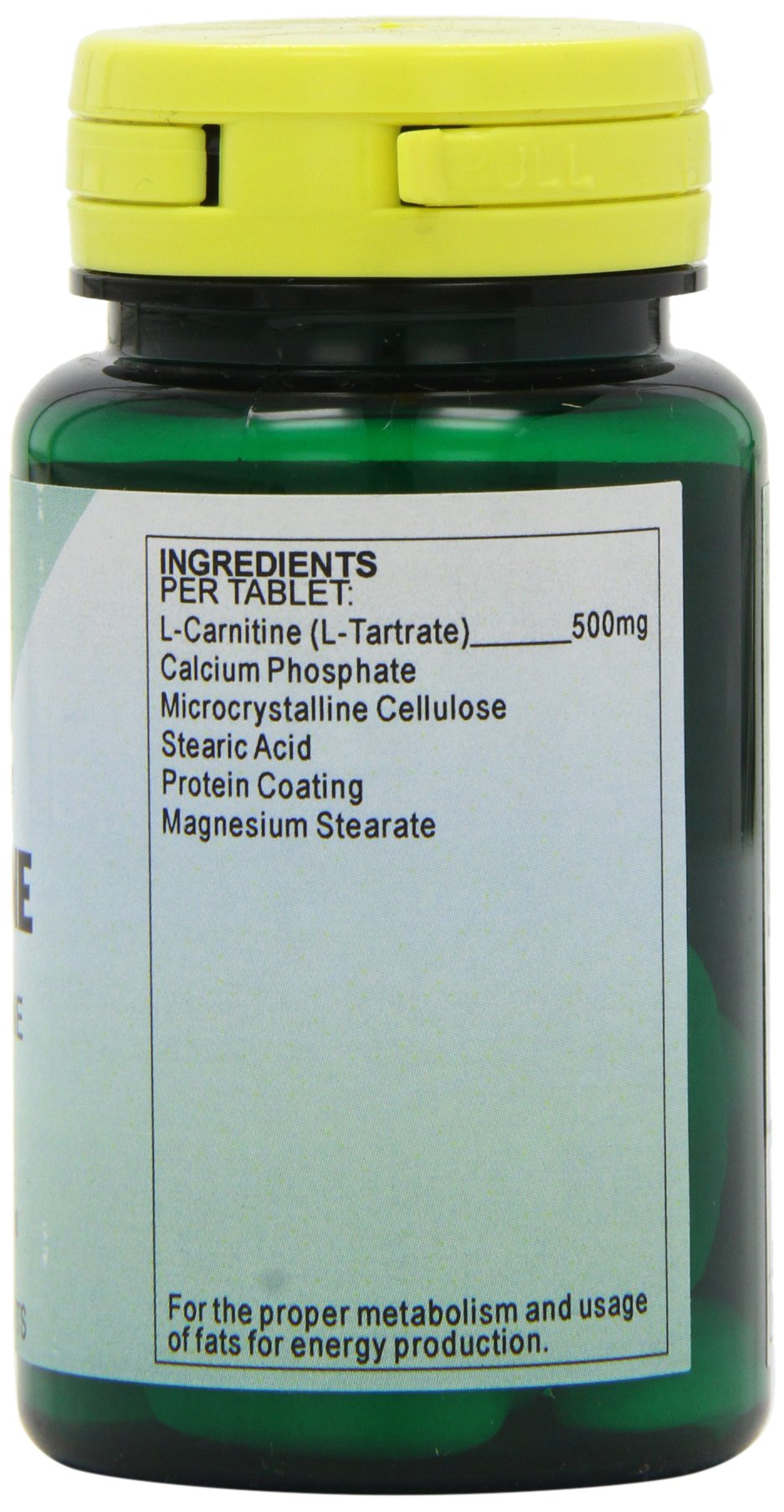 Health Plus L-Carnitine 500mg Energy and Weight Control Supplement - 30 Tablets