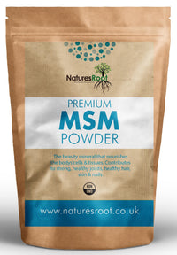 Natures Root Nature’s Root MSM Powder 500g – Premium Plant-Based Sulphur – Pure Methylsulfonylmethane – No Additives – for Hair Skin Nails & Joints