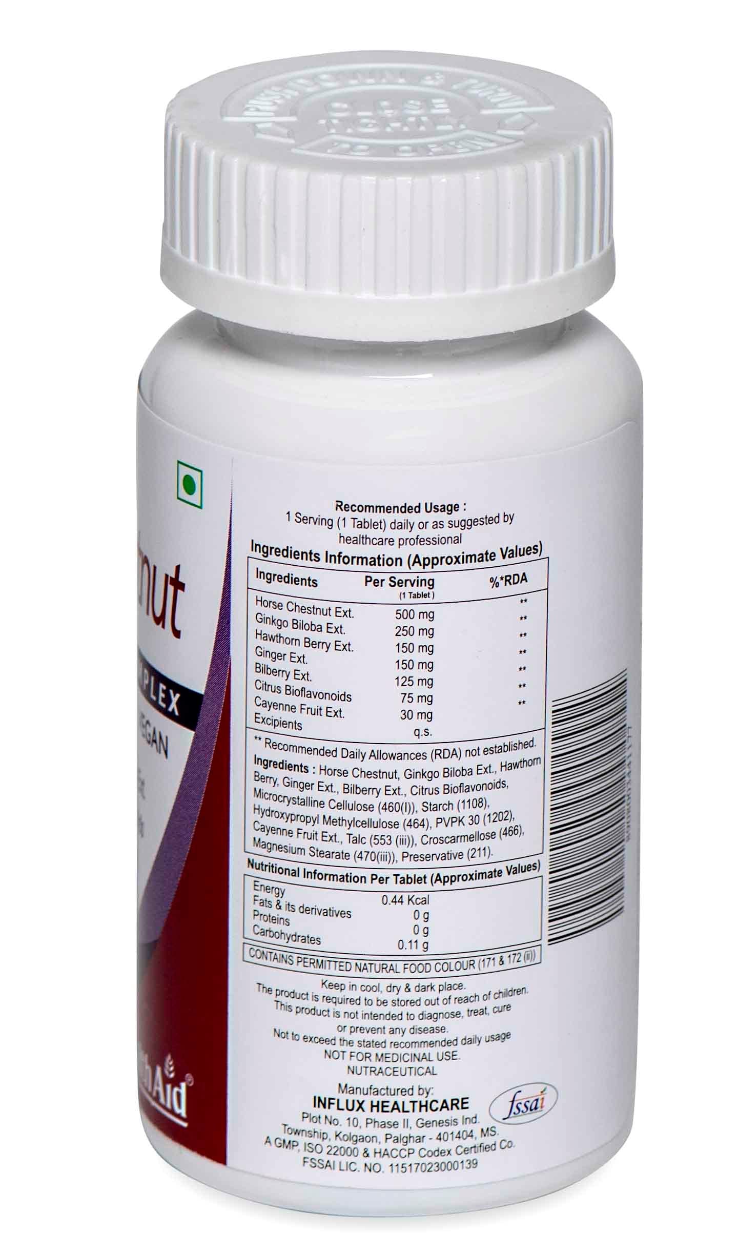 HealthAid V Vein Complex, 60 Tablets - Pack of 60