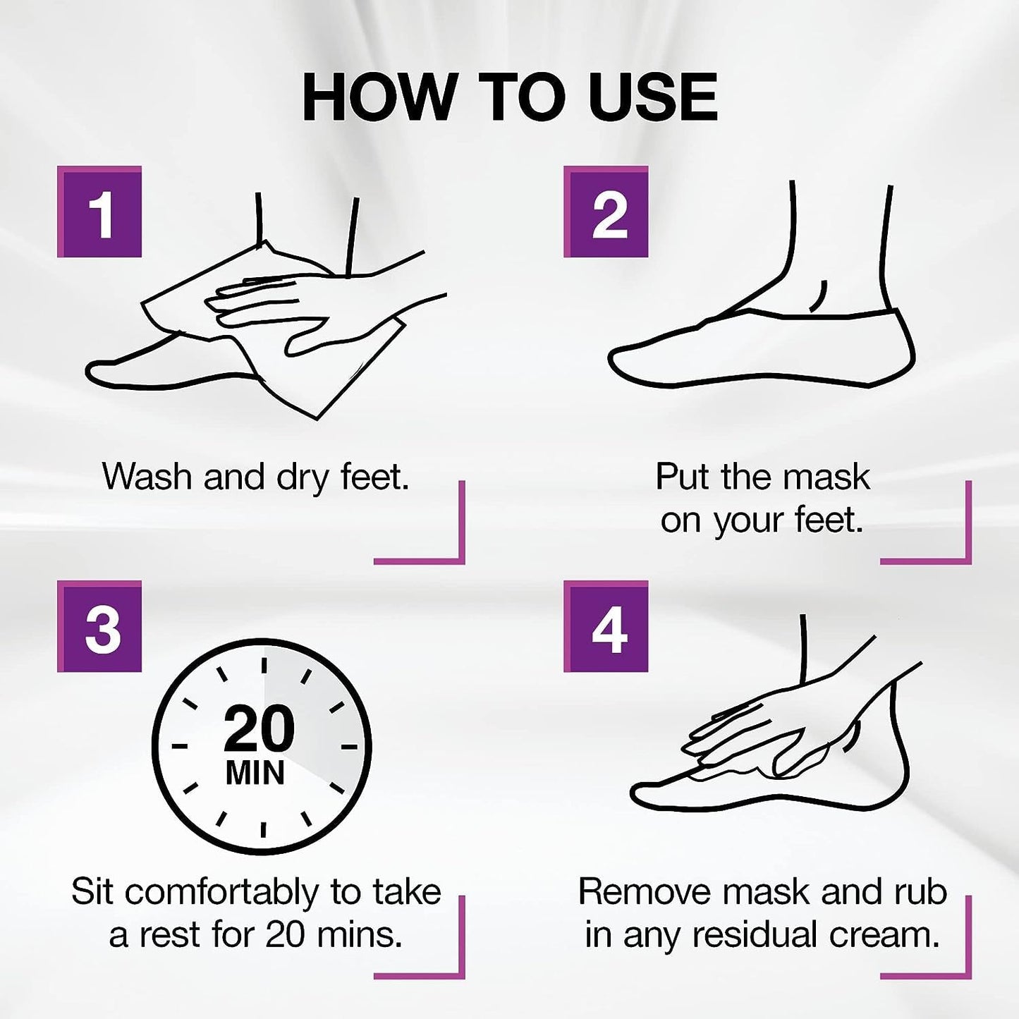 Emtrix Foot Mask Socks All in 1, Moisturising Foot Mask with Natural Tea Tree Oil, Designed to Hydrate, Exfoliate & Soften Cracked Heels in 20 Minutes for Baby Soft Feet - (3 Pair)