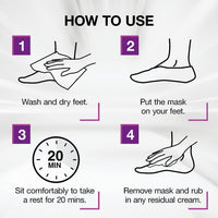 Emtrix Foot Mask Socks All in 1, Moisturising Foot Mask with Natural Tea Tree Oil, Designed to Hydrate, Exfoliate & Soften Cracked Heels in 20 Minutes for Baby Soft Feet - (3 Pair)