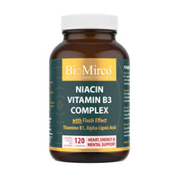 Bio Mirco Niacin Vitamin B3 Complex, with Flush Effect, 120 Premium Capsules, Cognitive Function, Potent Dose, Made in The UK