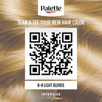 Schwarzkopf Palette Intensive Hair Colour Cream With Liquid Keratin - 8-0 Light Blonde Blonde 100 ML