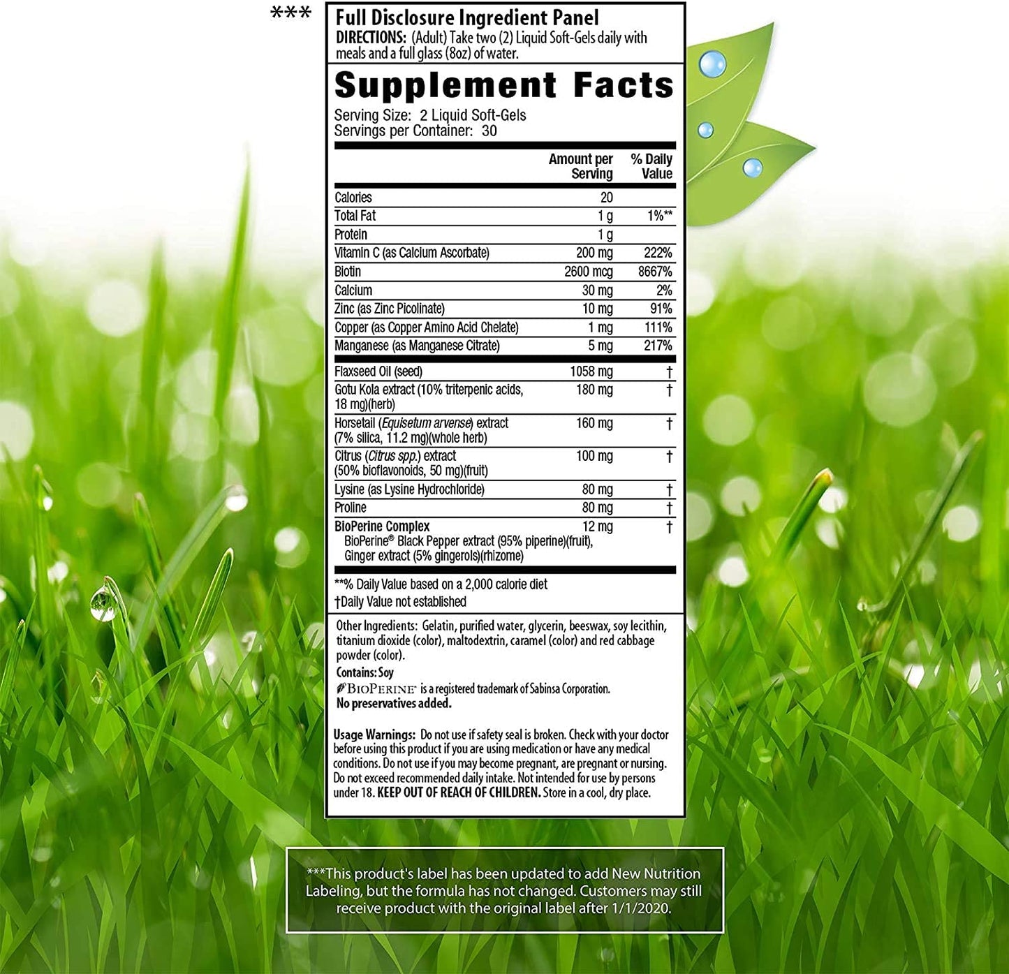 Healthy Skin & Hair Plus Nails by Irwin Naturals, Nutrient Rich, Provides Shine and Strength, 60 Liquid Softgels