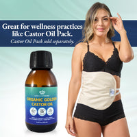 QUEEN OF THE THRONES Queen of the Thrones Organic Golden Castor Oil - Expeller-Pressed Oil for Self-Care - Multipurpose Clean Beauty Product for Hair, Nail & Skin Hydration - 100mL