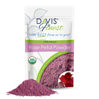 Davis Finest - Rose Petal Powder, 100g - Rosa Damascena - Dried Rose Petals for Hair & Facial Mask, Pore Cleansing, Brightening, Exfoliating - Organic, Natural Rose Fragrance for Cosmetics, Food Grade