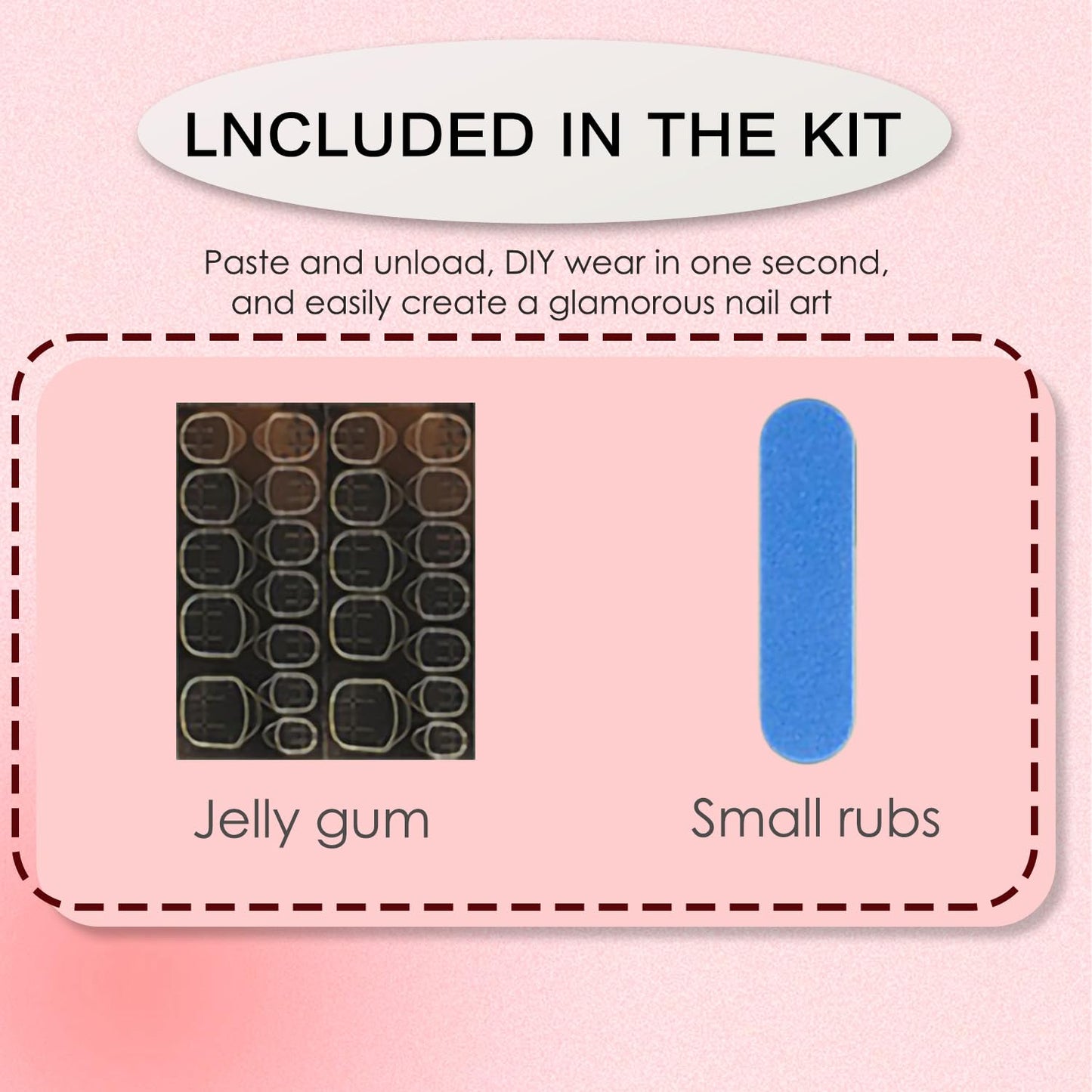 Generic Leopard French Tip Press on Nails - Short Square Pink Acrylic Fake Nails with Jelly Glue, Full Cover, 24 Pcs, Cute Bow Design, Durable & Easy to Apply for Women