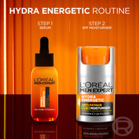 L’Oréal Paris Men Expert Anti-fatigue Duo Gift Set for Men, Vitamin C Shot Serum 30ml and Anti-fatigue Moisturiser With SPF 50ml, Hydra Energetic Duo With Vitamin C*, for Dull and Dry Skin