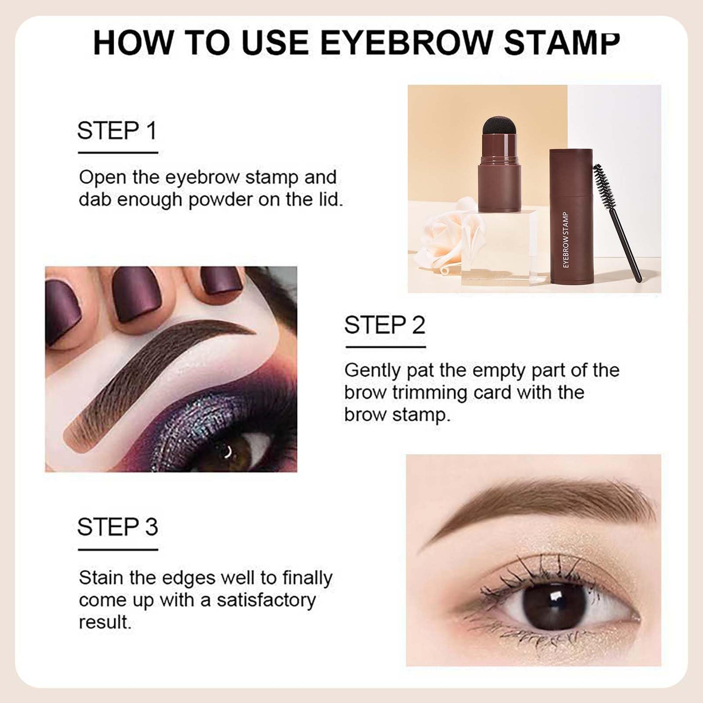 KKwoter Eyebrow Stencils Kit - Waterproof Eyebrow Stencils Kit with 10 reusable stencils - 3 in 1 Hairline Shadow Powder - Eyebrow Seal Shaping Tool - a makeup must-have (LIGHT BROWN)