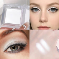 ZoeyShine Snowlight White Matte Single Eyeshadow, Waterproof and Long-Lasting