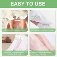 Foot Peel Mask for Hard Skin, 4 Pairs Foot Exfoliating Socks, Moisturizing Foot Care for Callus Remover, Cracked Heel, Dead & Dry Skin - Baby Soft Smooth Touch Feet(Aloe Vera)