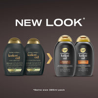 OGX Hydrate & Defrizz with Kukui Oil Smoothing Shampoo, Proven to Help Control Frizz & Make Hair Humidity Resistant, Sulfate Free, 385ml