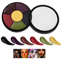 NoraGlaze 6 Color Bruise Wheel SFX Makeup Kit - Oil-Based Zombie Makeup Palette for Halloween & Special Effects Non-Toxic Face and Body Paint Professional Theatrical FX for Cosplay Use