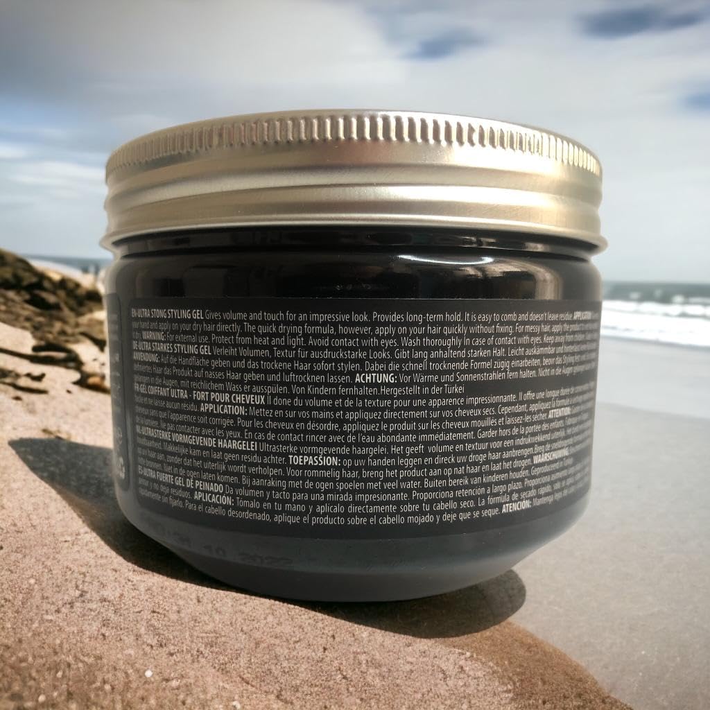 BARBERTIME Hair Styling Gel | All Hair Types | Firm Control | Scalp Nourishing | Shine and Protection | Jojoba 300 ml