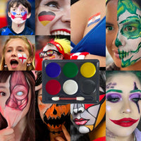 HISUNBEN Kids Face Paint Kit ，Non-Toxic Face Painting Body Paints for Kids and Adults with Water Based Colors，Halloween Face Paint (6 Colors)