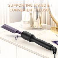 UKLISS Hot Comb for Wigs Afro Hair Beard Curly Hair Electric Copper Hot Comb Hair Straighteners Styling Appliances Heated Hair Press Comb Adjustable Temperature with LCD Display, Dark-Purple/Black