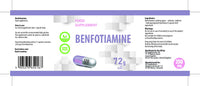Hepatica Benfotiamine 250mg – 120 Vegan Capsules | High-Strength Vitamin B1 | 3rd Party Lab Tested | Gluten-Free, Non-GMO
