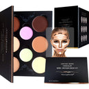 Youngfocus Cosmetics Cream Contour and Highlighting Makeup Kit - Best 8 Colors Contouring Foundation/Concealer Palette - Vegan & Cruelty Free - Step-by-Step Instructions Included