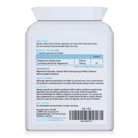 swiss bioenergetics Magnesium Bisglycinate (Glycinate) 500mg - 90 Highly Bioavailable, Maximum Absorption Capsules for Better Sleep, Muscle and Nerve Support Vegan & UK Made