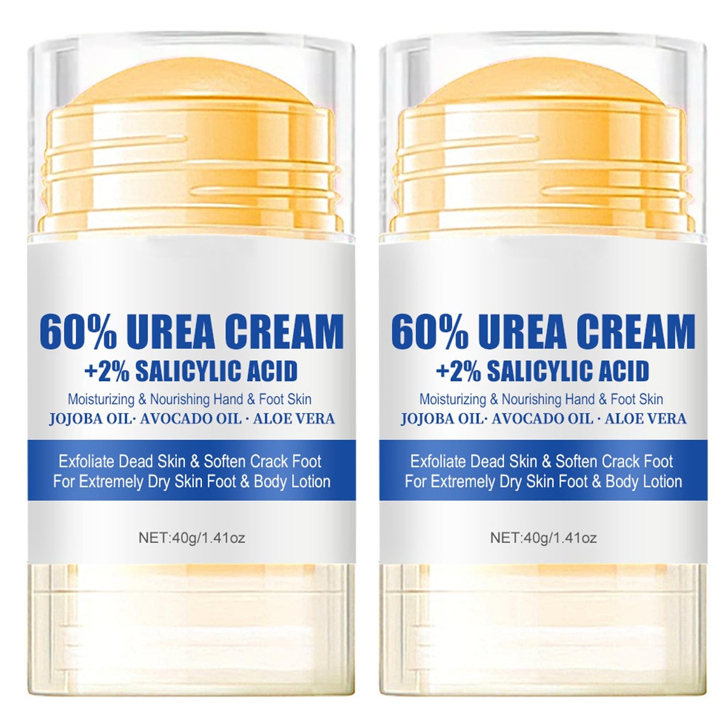 SALROAL Urea Cream 60 Percent for Feet,Urea Foot Cream for Cracked Heels and Dry Skin - Cracked Heel Cream Urea Moisturiser Plus 2% Salicylic Acid - Foot Cream for Calluses and Hard Skin (BLUE, Two Size)