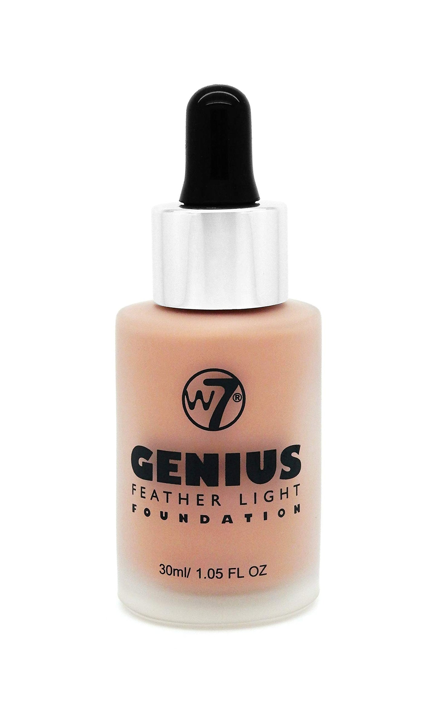 W7 Genius Super Smart Feather Natural Tan Light Make Up Foundation, 30 ml