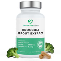 LOVE LIFE SUPPLEMENTS Broccoli Sprout Extract by LLS | Contains Activated Sulforaphane | 60 Capsules | 15,000mg of Whole Plant Equivalent per Serving | Sulforaphane Supplement | Potent Antioxidant Content