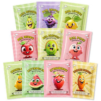 HQDA 10 Pack Fruit Face Masks Set Christmas Kit – Kiwi, Lemon, Grape, Cherry, Watermelon, Avocado & More, Moisturising Fruit Sheet Masks, Adult Girls Gentle Skincare for All Skin Types