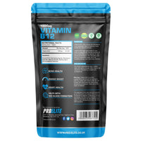 Vitamin B12 120 Tablets High Strength 1000mcg Vegan B12 Supplement | Pure Methylcobalamin | Tiredness and Fatigue Tablets | Immunity Supplements Made in UK by PROELITE