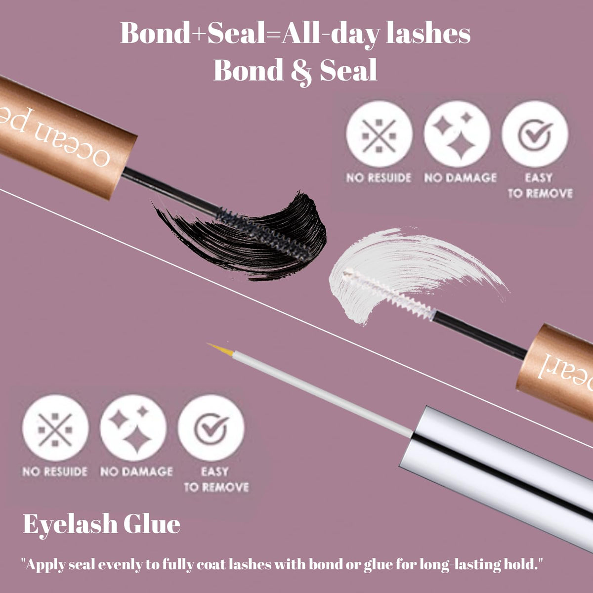 ocean pearl Ocean Pearl Cluster Lashes Kit 144PCS Eyelash Clusters 10-16mm Lash Extension Kit Individual Eyelashes DIY Eyelash Extension Kit Natural Lash Clusters with Bond and Seal Lash Glue-DM25