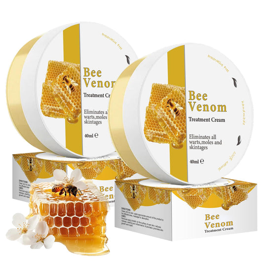 Trendyfave Bee Venom Cream, Bee Venom Skin Treatment Cream, Skin Repair, Enriched with Bee Venom & Natural Extracts, Body Moisturiser, Revitalises Skin, Suitable for All Skin Types, 2Pcs
